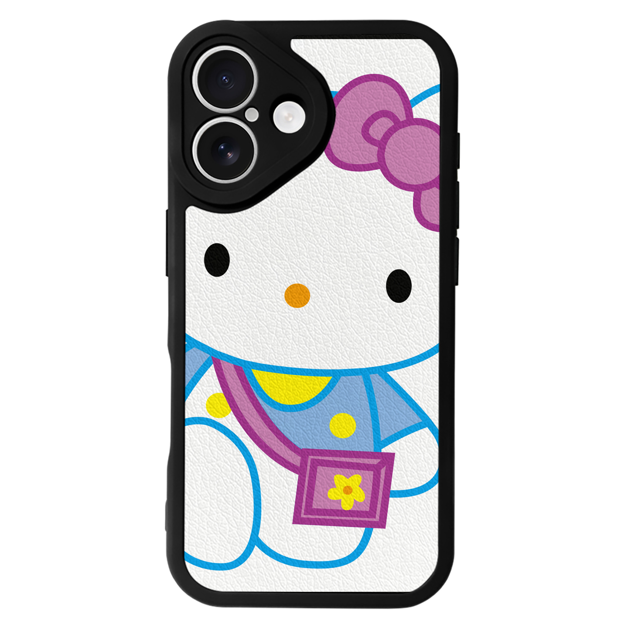 （画像用） Hello Kitty ハローキティ 【iPhone 16シリーズ対応】シリコンスマホケース（レザー調） 材質：シリコン